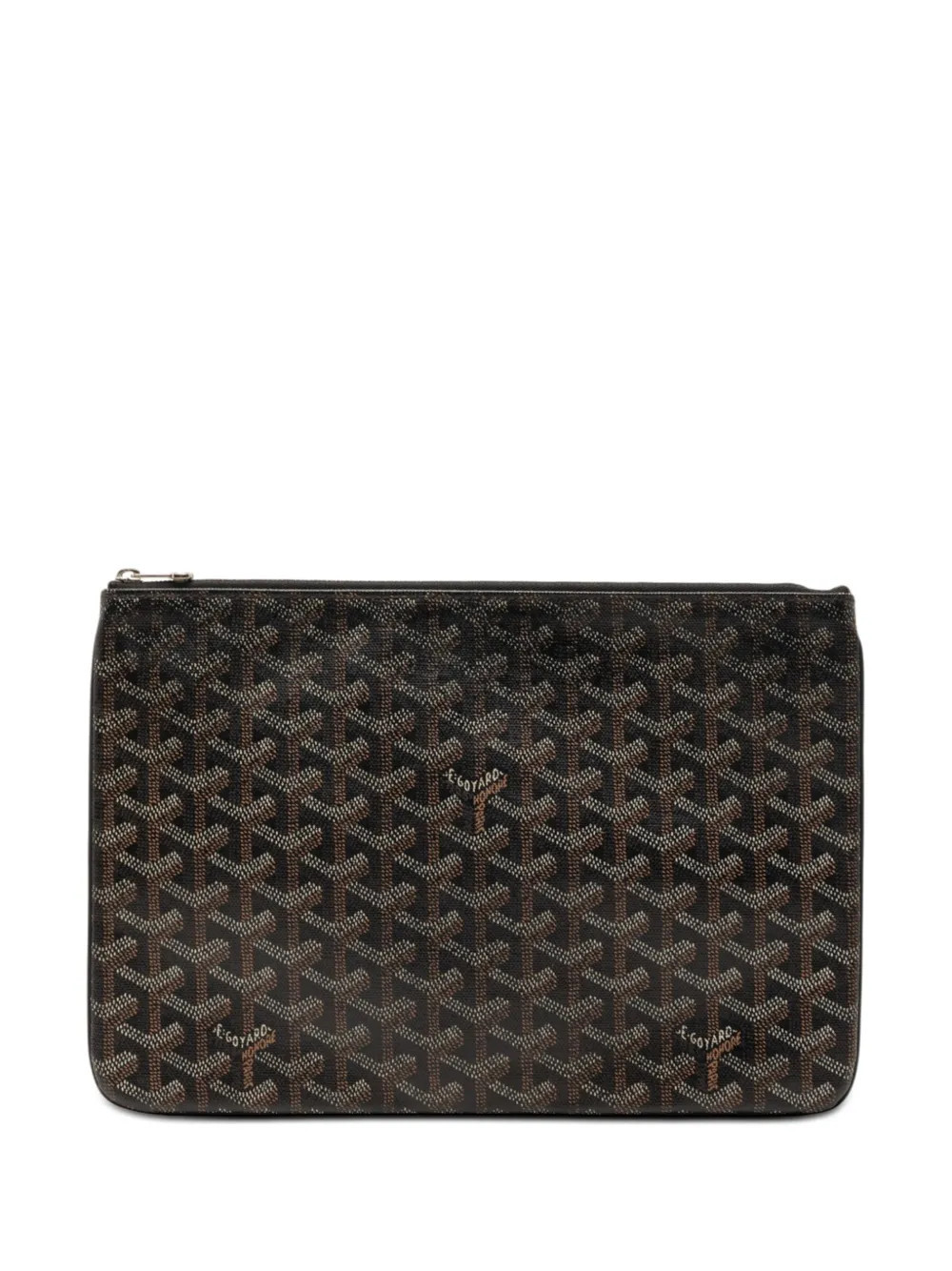 Goyard Pre-Owned 2017 Goyardine Senat MM clutch bag - Black | Farfetch Global