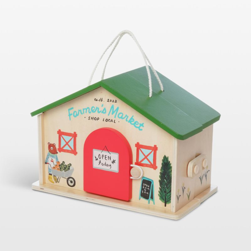 Manhattan Toy Market Day Kids Wooden Playset | Crate & Kids | Crate & Barrel