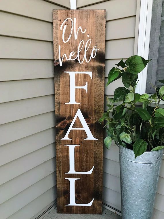 Fall signs, Fall welcome signs, Welcome signs, Front porch, Outdoor signs, Fall porch decor, Wood... | Etsy (US)