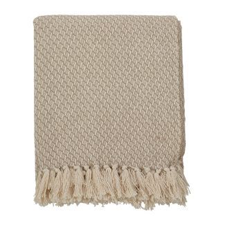 50"x60" Classic Tassel Trim Throw Blanket Beige - Saro Lifestyle | Target