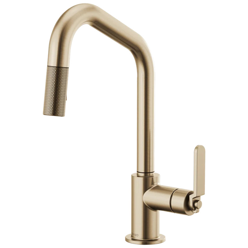 Litze® Pull-Down Faucet with Angled Spout and Industrial Handle | Perigold