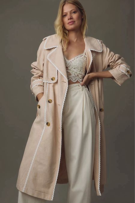 ✨New Arrival: Avec Les Filles Ric Rac Trench Coat✨ | Under $200 | Outerwear | Jacket | Tan | Neutral | Scalloped | Knit | Cotton | Spring | Summer | Vacation | Workwear | 

#LTKstyletip #LTKtravel #LTKSeasonal