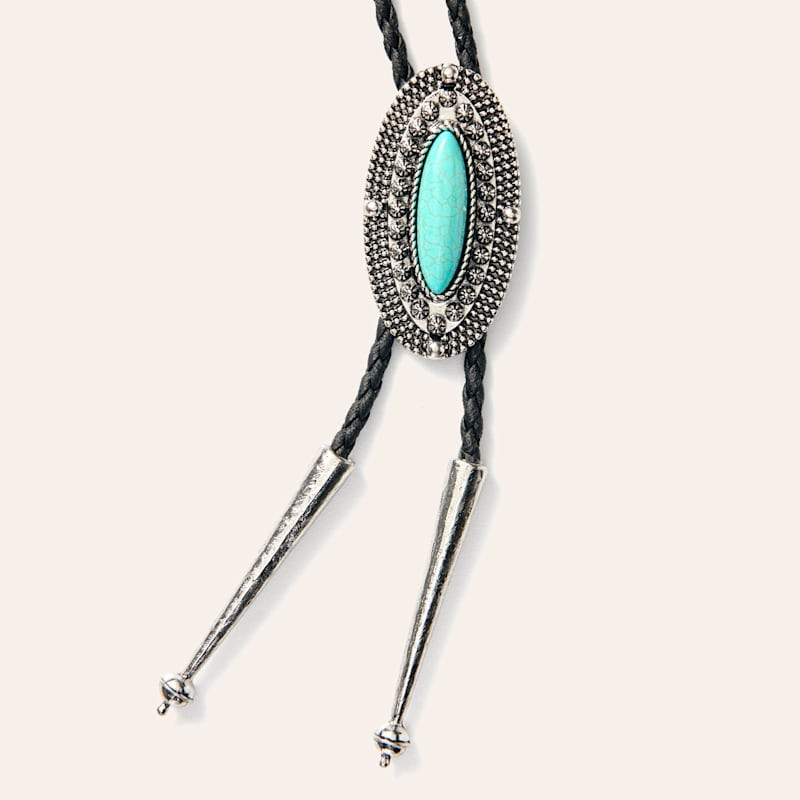 AndWest Antiqued Ride Along Turquoise & Rope Bolo Tie | Cavender's
