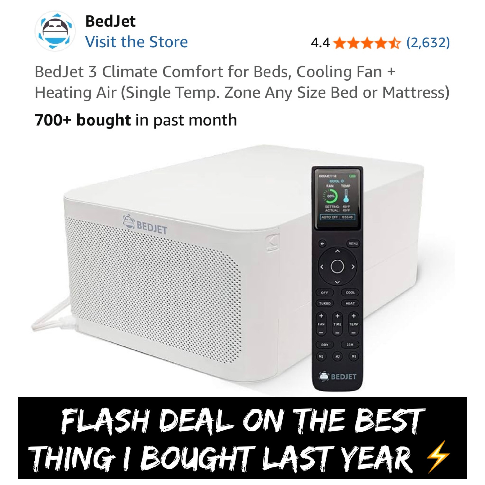‼️LIGHTNING SALE: The BedJet is THE best thing I bought last year (even though I didn’t use it until this year), and I haven’t seen the price this low in a year! The difference in sleep health it’s made for me and James as different-temperature sleepers has been maybe life-changing. This deal WILL go fast, so if this is a purchase you’ve been considering, now is the best time to buy that I’ve seen in a while.

#LTKSaleAlert #LTKHome