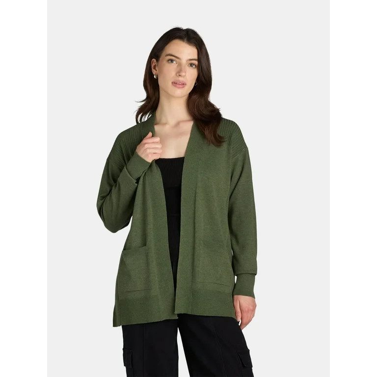 Time and Tru Women's Open Front Cardigan, Size XS-XXXL | Walmart (US)