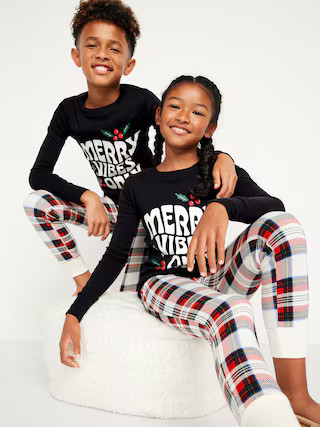 Gender-Neutral Graphic Snug-Fit Pajama Set for Kids | Old Navy (US)