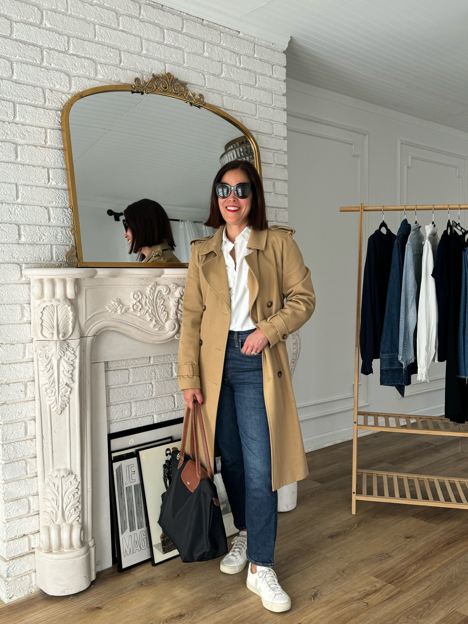 What to wear in Paris in spring 
Sèzane Scott Trench/sized up on 
ME+EM Creaseless Button Down/size 6
Agolde Denim/TTS
VEJA sneakers/TTS
Longchamp Tote 

#LTKover40 #LTKtravel #LTKstyletip