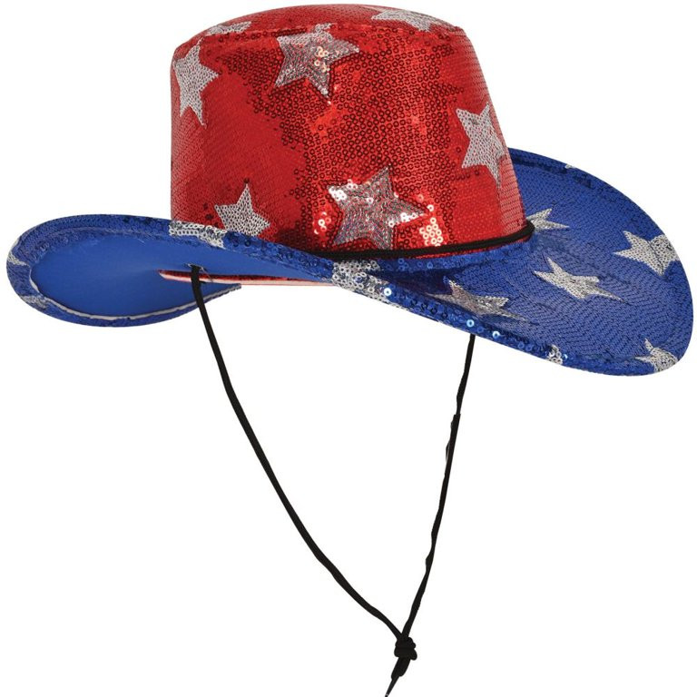 Sequined Patriotic Cowboy Hat | Walmart (US)
