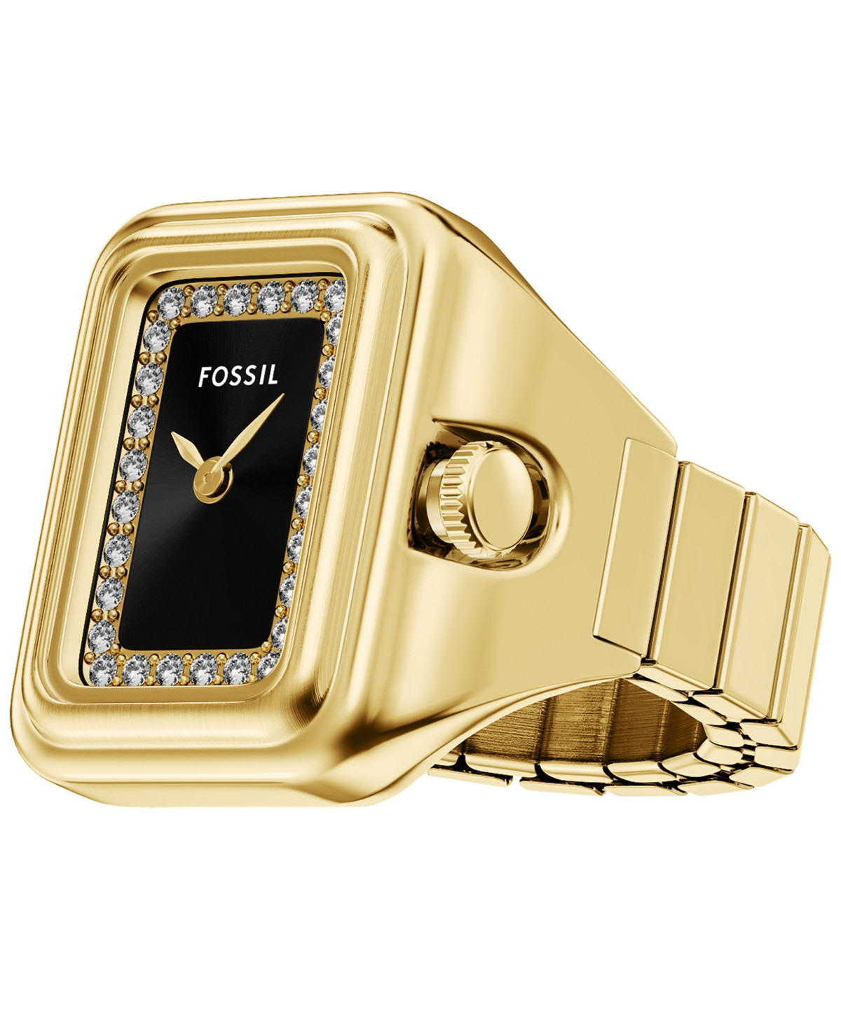 Fossil Women's Raquel Watch Ring Two-Hand Gold-Tone Stainless Steel Watch,14mm - Gold-Tone | Macy's