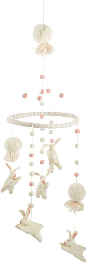 Mud Pie Nursery Crib Bunny Mobile, White | Amazon (US)