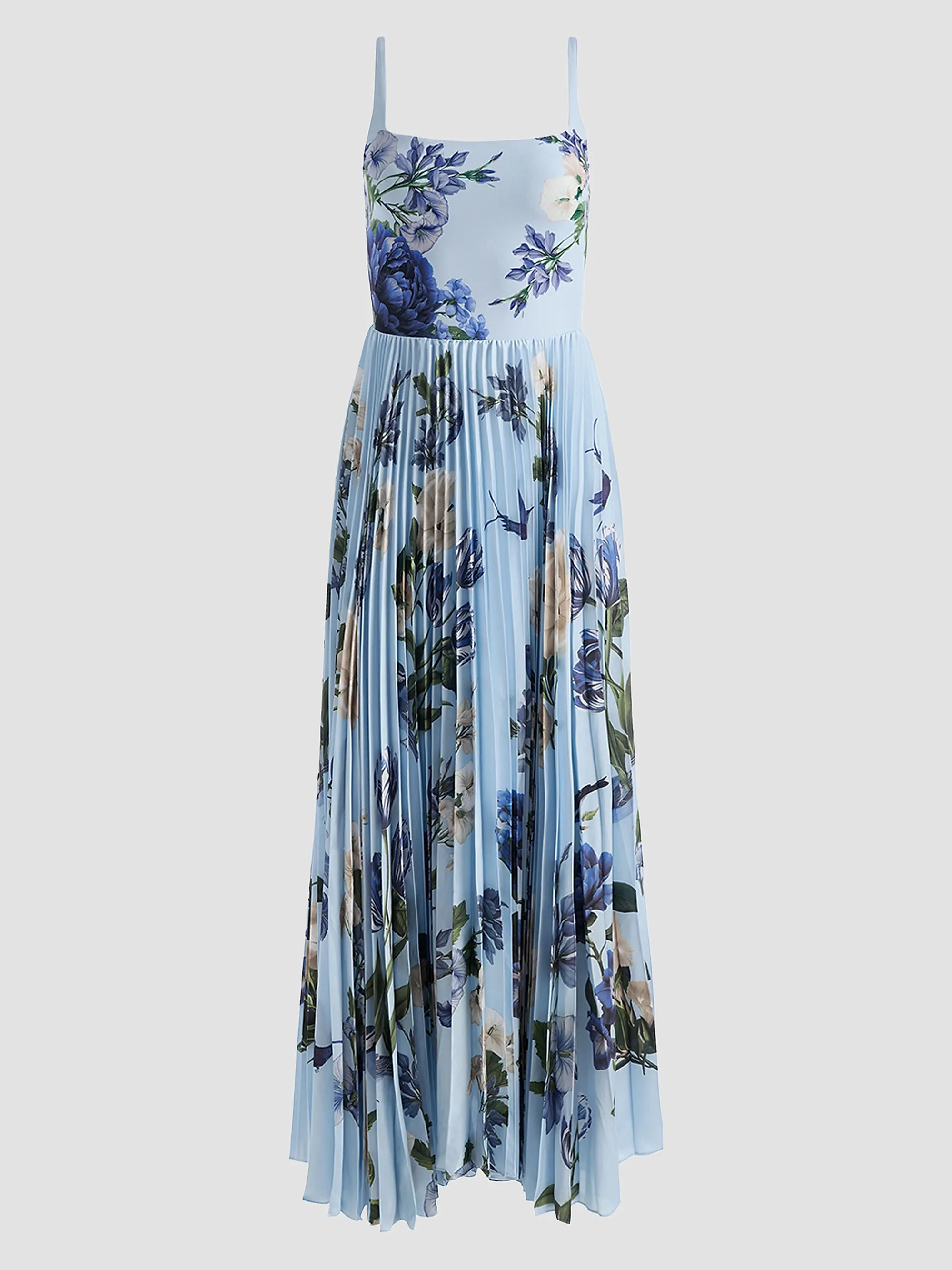 Carolyn Asymmetric Floral Pleated Maxi Dress | Saks Fifth Avenue