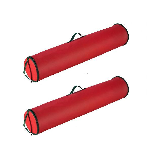 40.5" 2pk Christmas Gift Wrapping Paper Wrap Storage Bag Red Stand Up - Elf Stor | Target