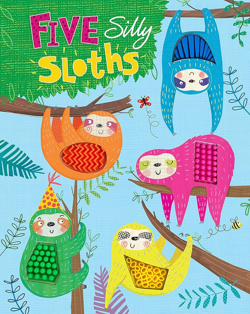 Five Silly Sloths - Silicone Touch and Feel Board Book - Counting | Amazon (US)