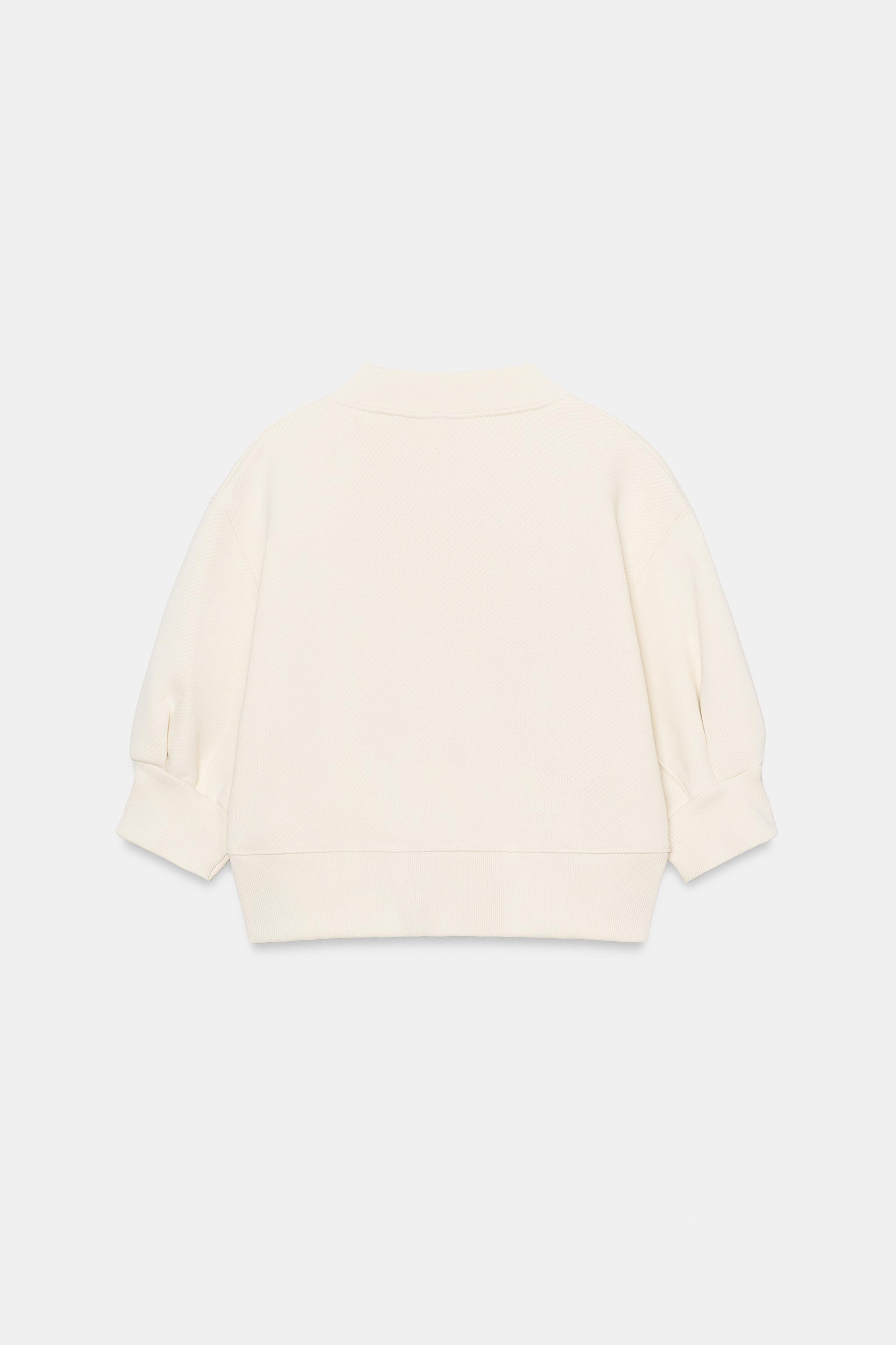 VOLUME CROPPED SWEATSHIRT | Zara US