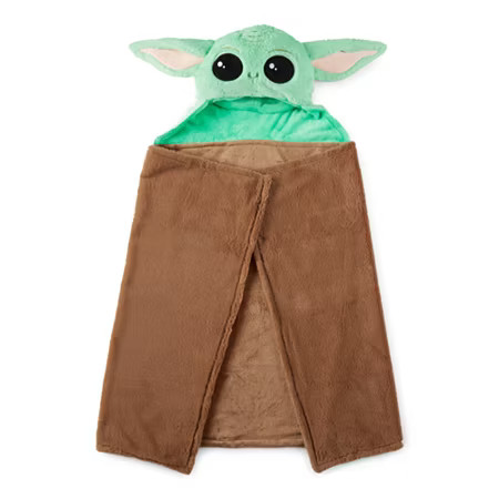 Disney Collection Mandalorian Grogu Star Wars Wearable Blanket, One Size, Brown | JCPenney