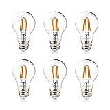 helloify A19 LED Filament Bulbs, 60 Watt Equivalent, Edison Vintage Dimmable Energy Efficient Lamp f | Amazon (US)