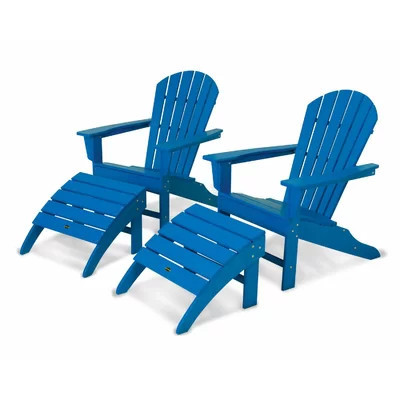 POLYWOOD South Beach 4-Piece Adirondack Set | Wayfair North America