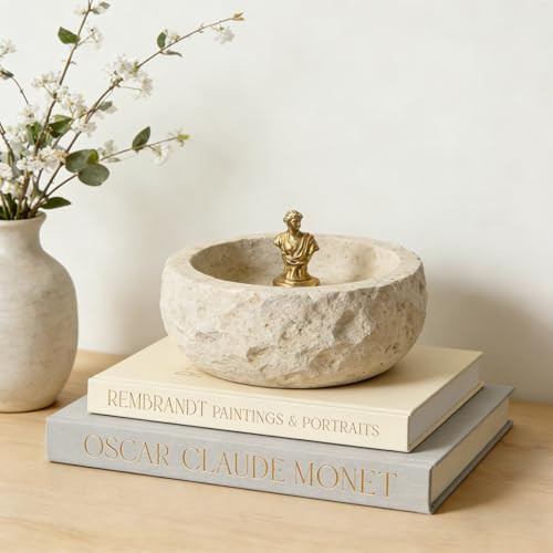 YHJZ Decorative Books for Home Decor- Coffee Table Aesthetic Decorative Books, Set of 2 Linen Faux Books for Living Room Bookshelf Decoration (Gray&Beige) | Amazon (US)