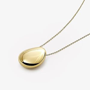 Ana Luisa | Gold Pendant Necklace - Pebble | 14K Gold Plated Pendant Necklace| Hypoallergenic, Wa... | Amazon (US)