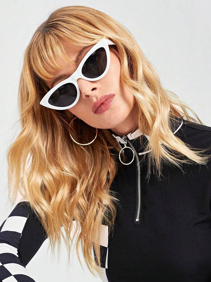 1pc Cat Eye Vintage Fashion Sunglasses Sunglasses Beach Sun Glasses | SHEIN | SHEIN