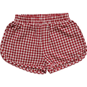 Red Gingham Shorts | Mebie Baby