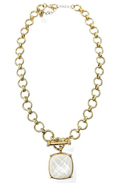 Courtney White Statement Necklace | The Willow Tree