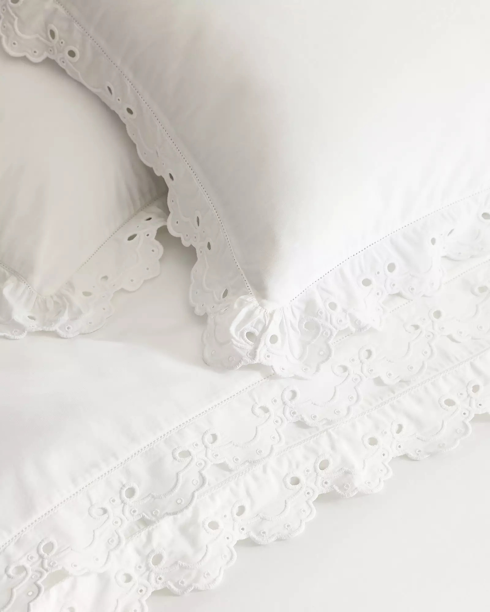 Antibes Eyelet Percale Bedding Set | Serena and Lily