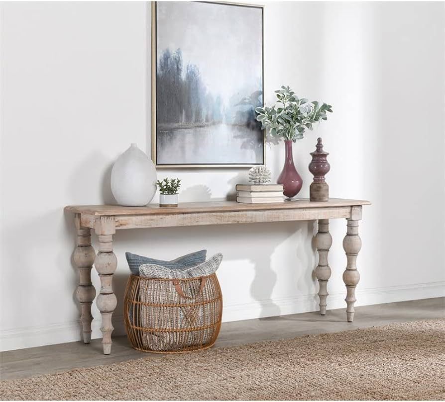 Kosas Home Blair Solid Pine Wood Console Table in Natural/Beige Finish | Amazon (US)