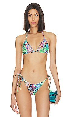 Crystalized Seamless Triangle Bikini Top
                    
                    Luli Fama | Revolve Clothing (Global)