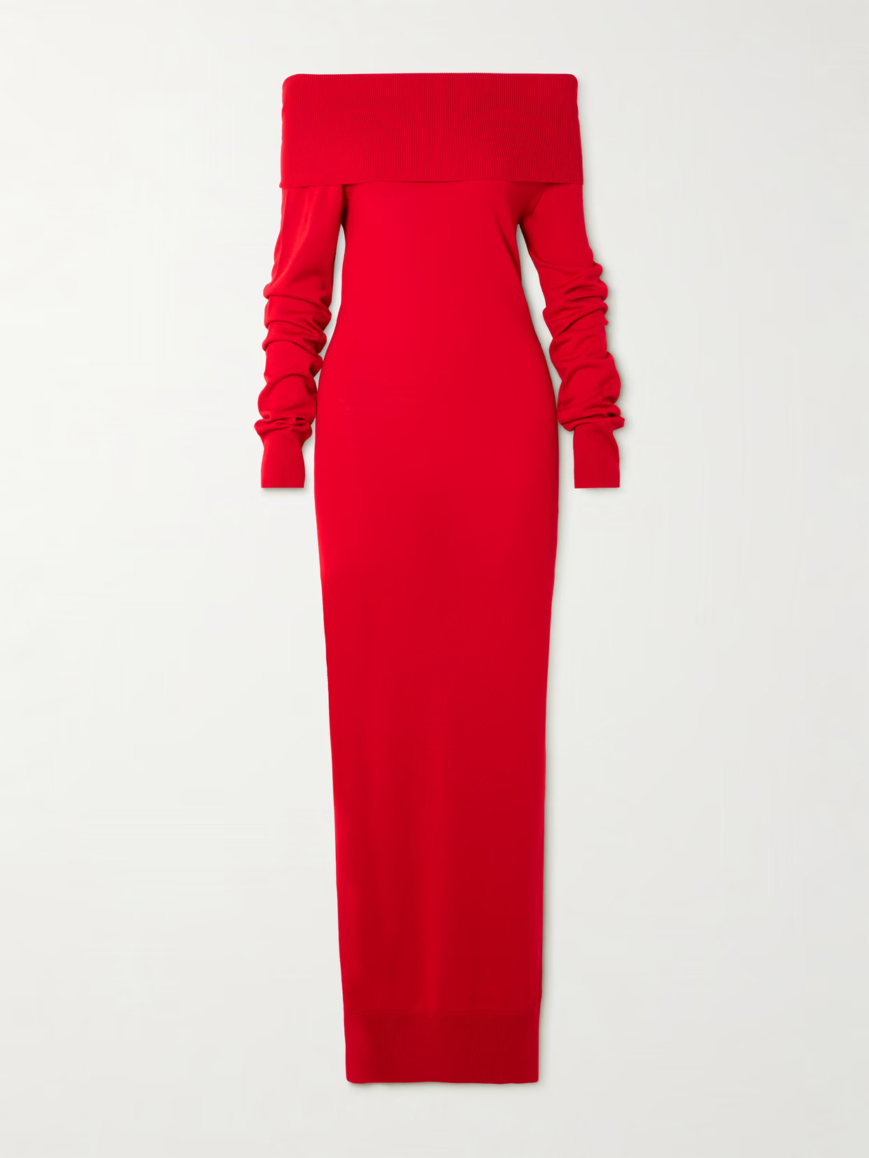 Stella McCartney - Off-the-shoulder Wool Maxi Dress - Red | NET-A-PORTER (US)