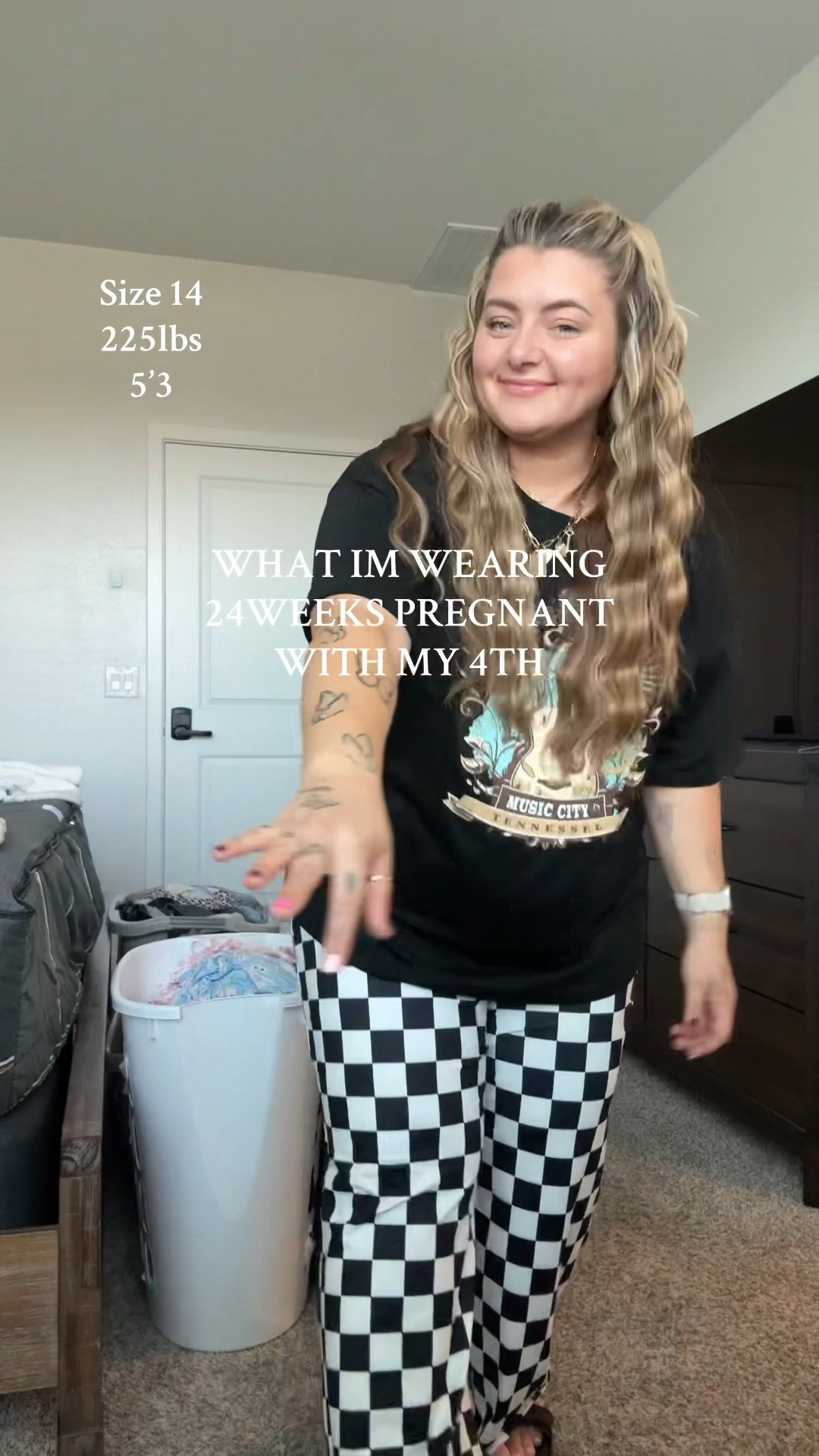 24 weeks outfit of the day 🖤 wearing a XXL for the top and XL for bottoms! 

Amazon. Comfy. Pregnant. Midsize  

#LTKStyleTip #LTKFindsUnder50 #LTKMidsize