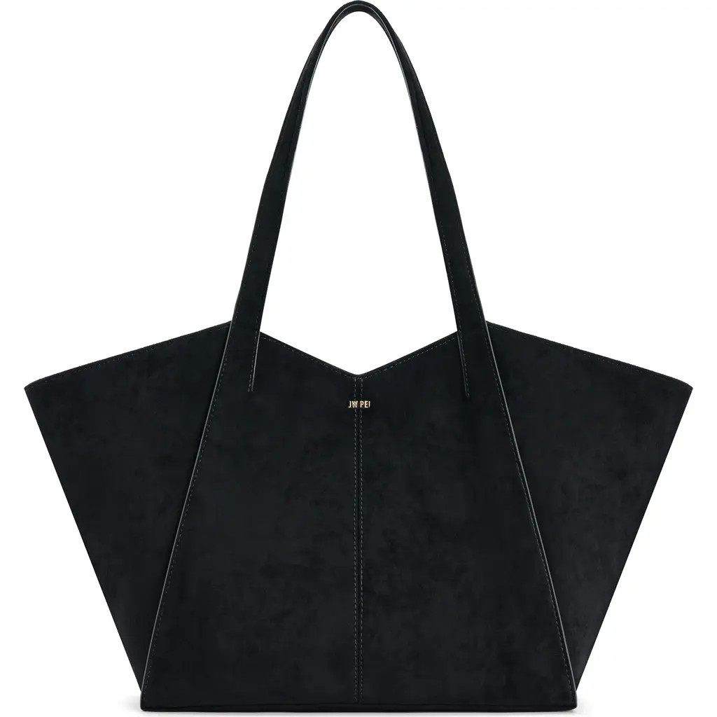 JW PEI Large Kiana Faux Suede Tote in Black at Nordstrom | Nordstrom