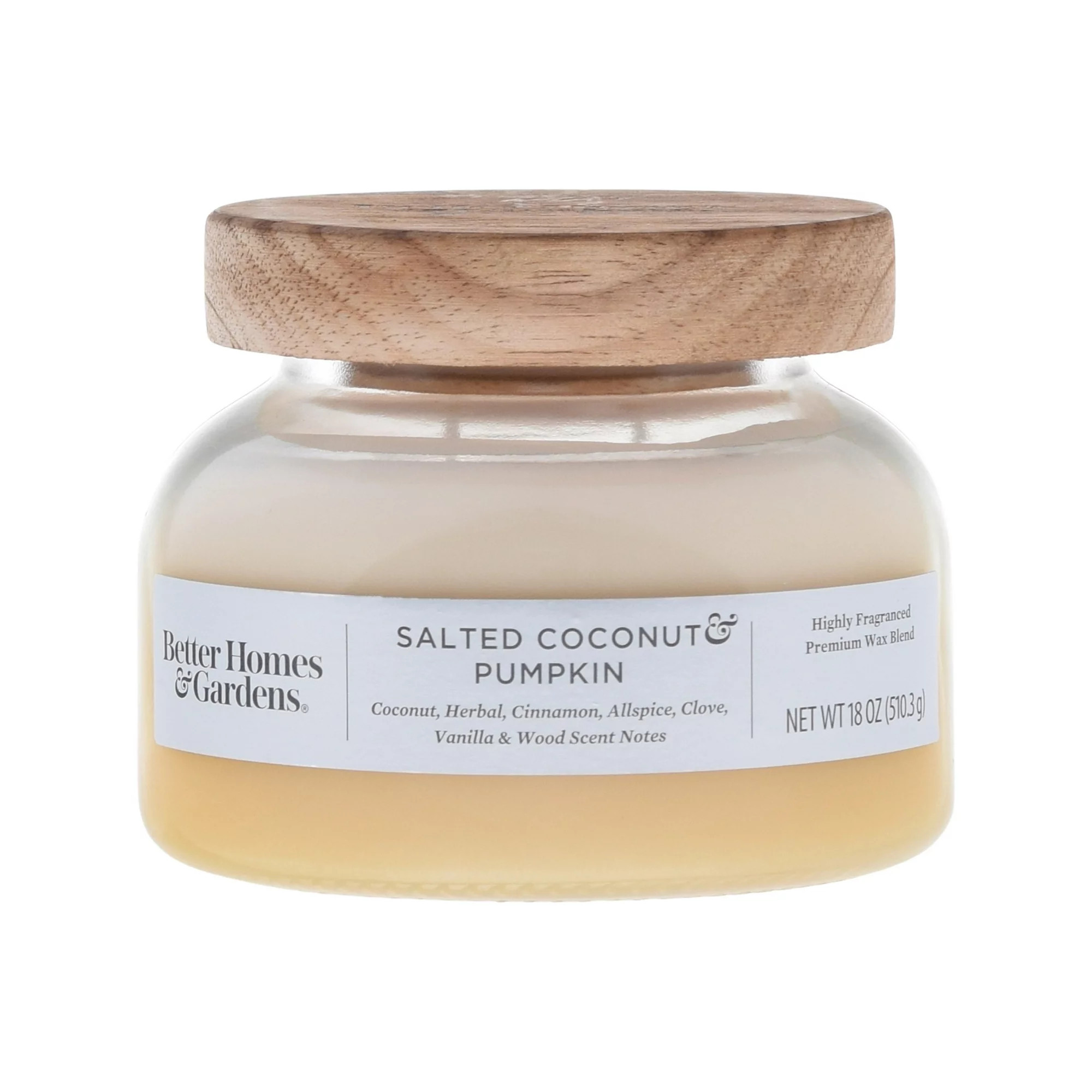 Better Homes & Gardens 18oz Salted Coconut & Pumpkin Scented Ombre 2-Wick Bell Jar Candle | Walmart (US)