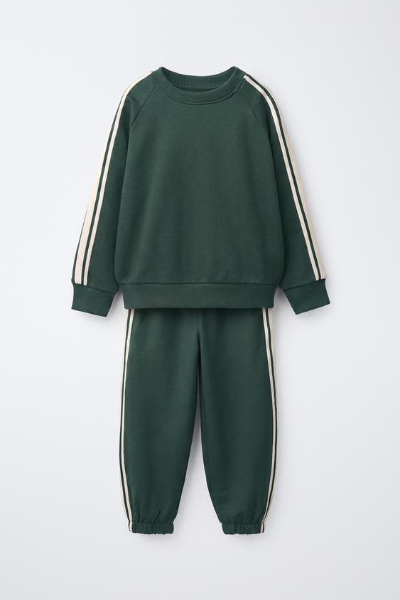 SWEATSHIRT AND JOGGER SET WITH SIDE STRIPES | Zara US