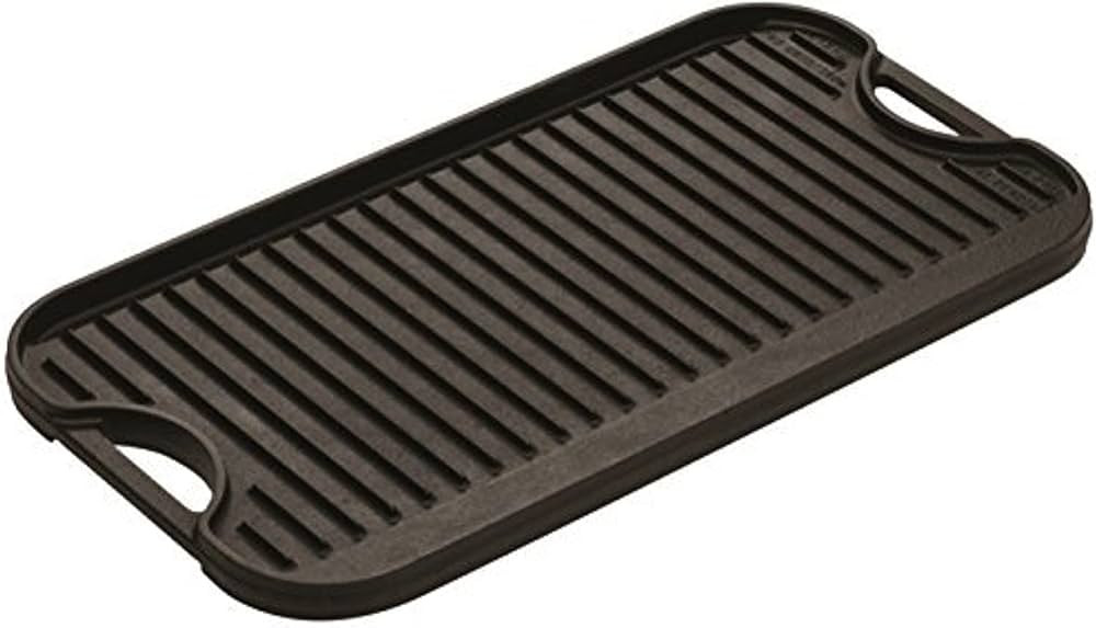 Lodge LPGI3 Cast Iron Reversible Grill/Griddle, 20-inch x 10.44-inch, Black | Amazon (US)