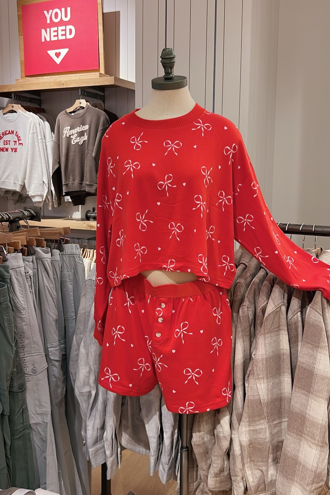 Cutest pajamas at American Eagle!! ✨🥹

#pajama #americaneagle #aerie #christmas #holiday #giftguide #bow 

#LTKHome #LTKGiftGuide #LTKHoliday