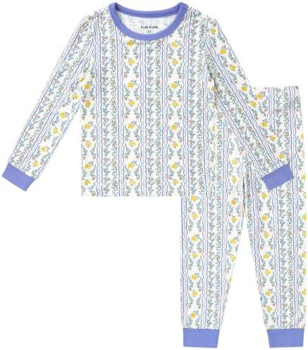 pureborn Baby Viscose from Bamboo Pajamas Set Toddler Girl Sleepwear 12M-8Y | Amazon (US)