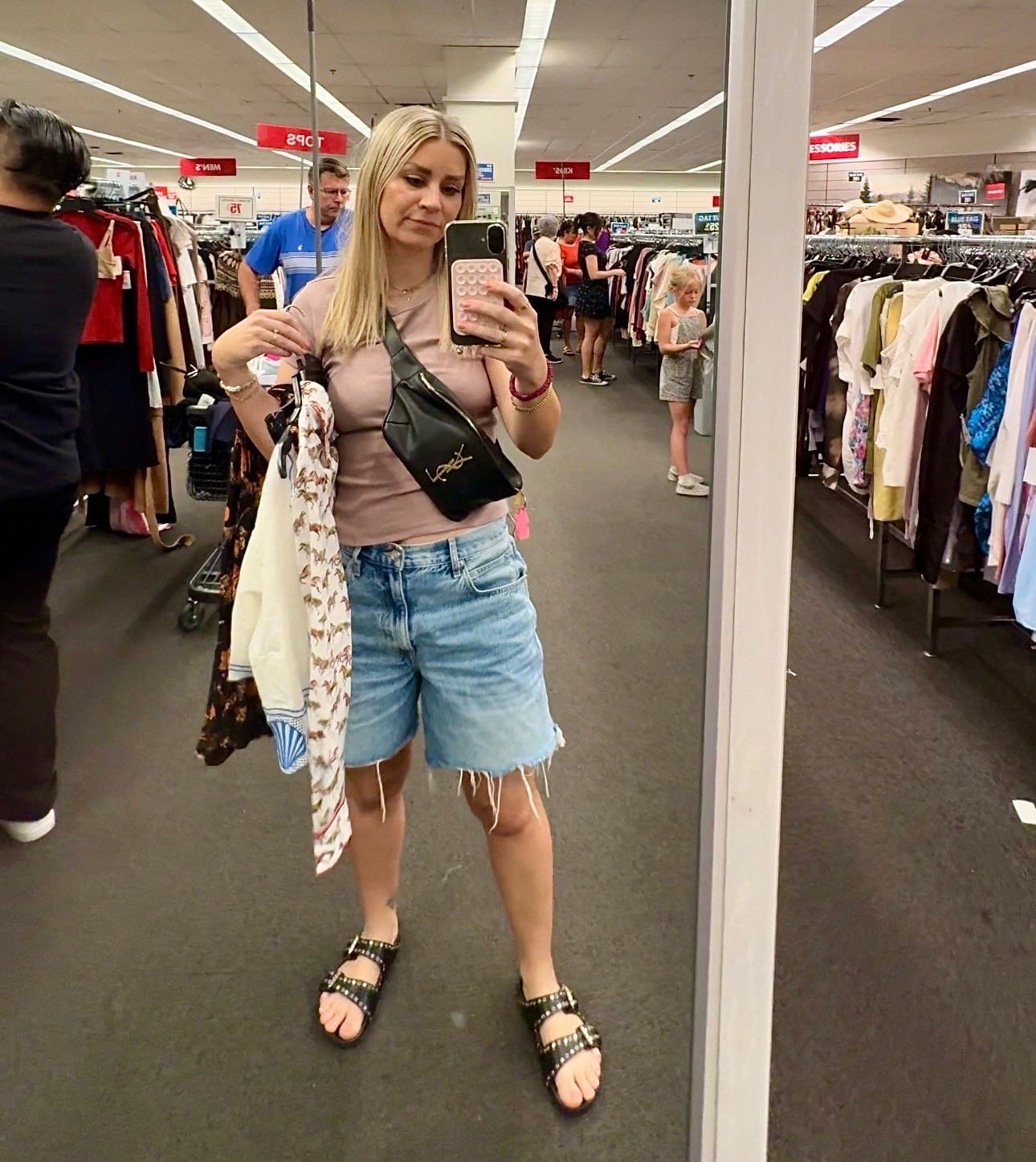 🚨 SHOPPING OOTD 🚨 Found the perfect effortless uniform for weekend errands! 🛍️Featuring my absolute holy grail, wear-every-single-day investments. I paired my go-to SLVRLAKE Dakota shorts with the classic AllSaints Stevie Tee. To finish the look, I threw on my favorite hands-free Saint Laurent Cassandre Belt Bag and these edgy, super comfortable Isabel Marant Lennyo Sandals that I wear constantly🖤✨ Shop my exact pieces and similar linked!

#LTKootd #LTKdayinmylife #LTKvlog