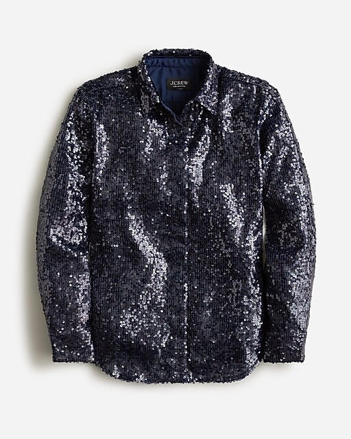 Collection classic-fit sequin shirt | J. Crew US