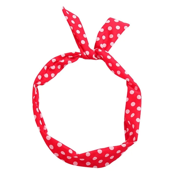 Wendunide 1 Pieces Polka Dot Headband Bandana Headband 50s Hair Accessories Bows Wide Headwrap fo... | Walmart (US)