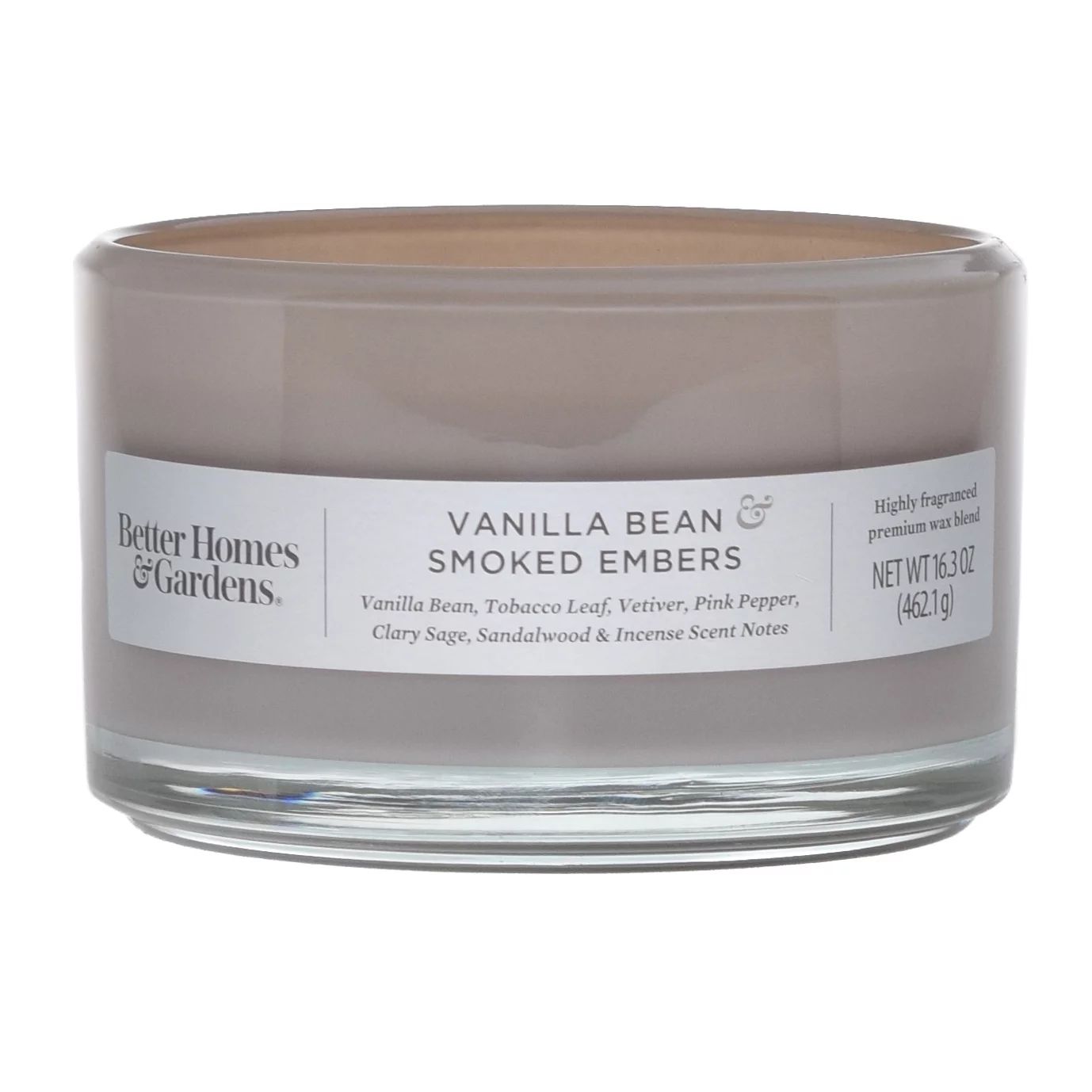 Better Homes & Gardens 16oz Vanilla Bean & Smoked Embers Scented 3-Wick Dish Candle | Walmart (US)