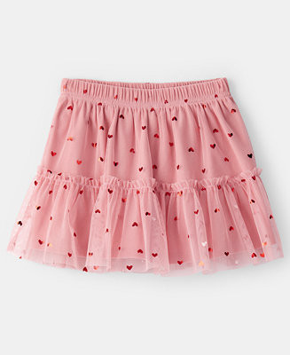 Girls' Toddler 2T-5T Heart Tulle Skort | Macy's