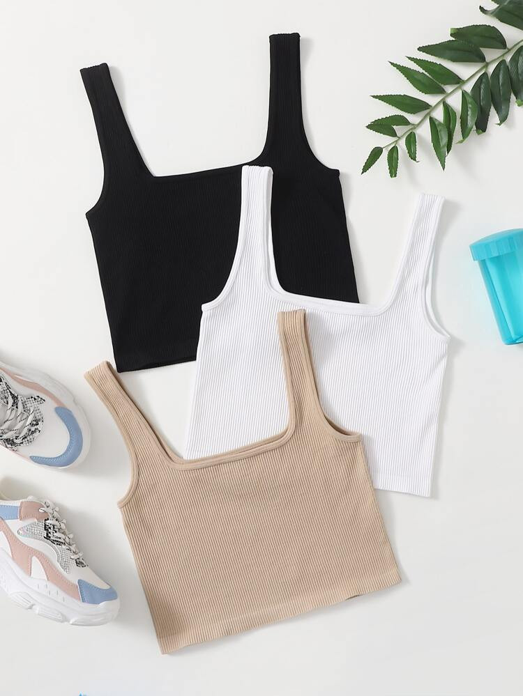 Costas nuas Simples Camiseta de desporto | SHEIN