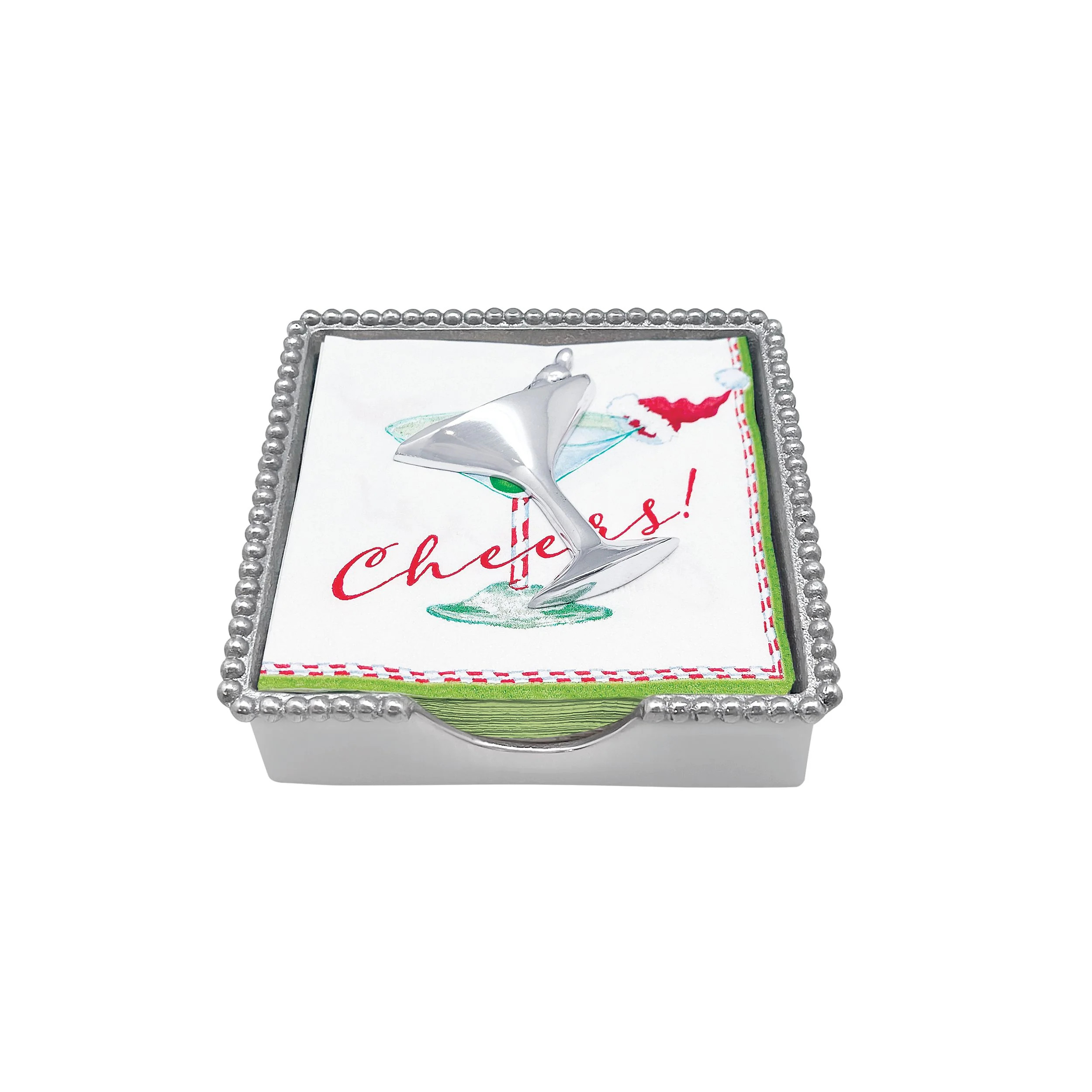 Cocktail Beaded Napkin Box | Mariposa