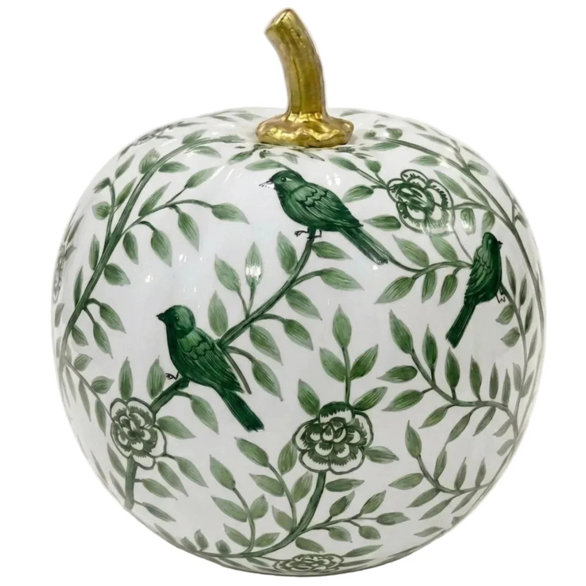 Green Bird & Vine Pumpkin | The Well Appointed House, LLC