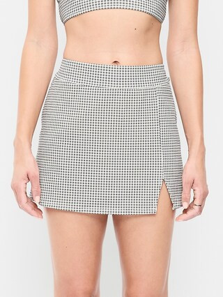 High-Waisted Textured Swim Skirt | Old Navy (US)