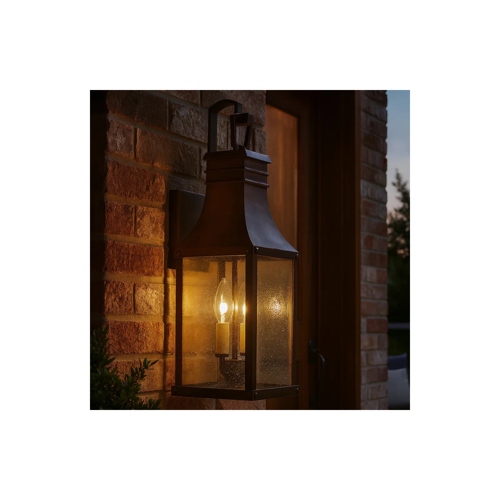 Beacon Hill 2 - Bulb 23" H Seeded Glass Outdoor Wall Lantern | Birch Lane