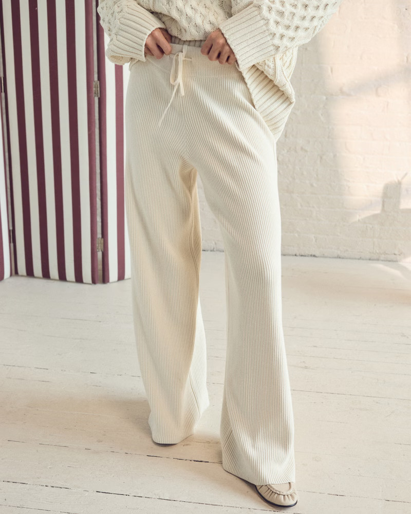 Women's Brushed Rib Sweater Pant | Women's New Arrivals | Abercrombie.com | Abercrombie & Fitch (US)