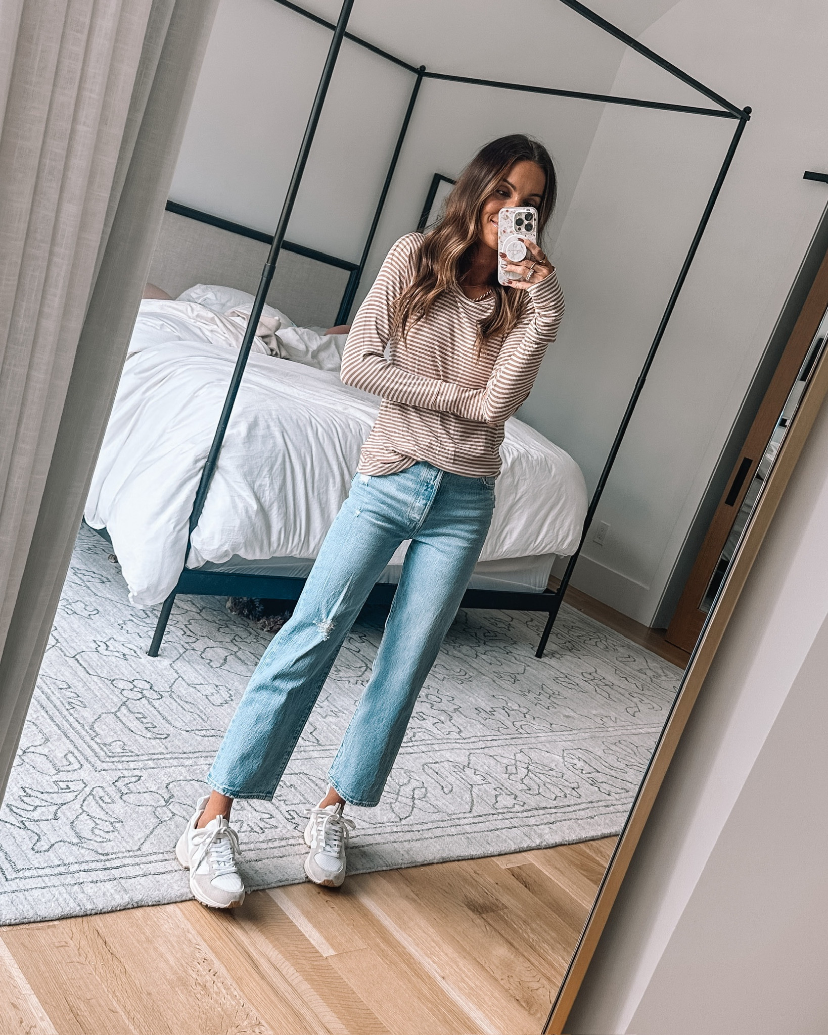 lightweight striped top that’s so good for warmer days/layering!! on sale at @aerie through LTK app 🙌🏼 (size xs)

#LTKsalealert #LTKSale