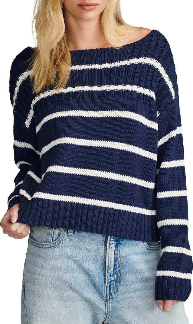 Lucky Brand Stripe Cotton Crop Sweater | Nordstrom | Nordstrom